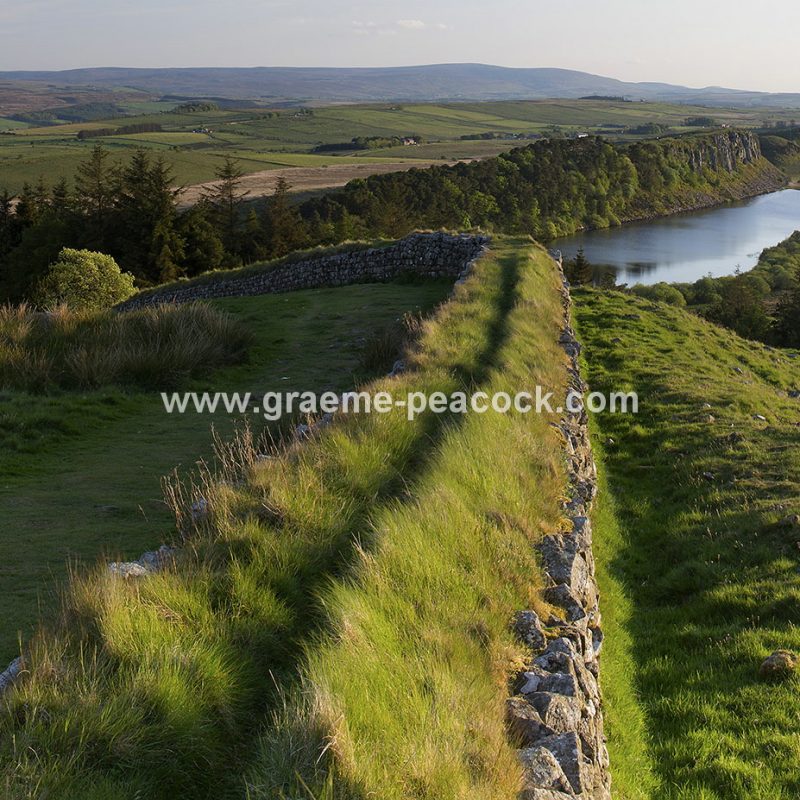 View west over Crag Lough from Hotbank Crags on Hadrian's Wall, Northumberland National Park