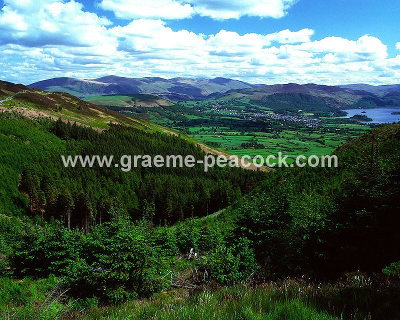 Derwentwater and Keswick viewed from Dodd, Keswick, Cumbria, LDNP