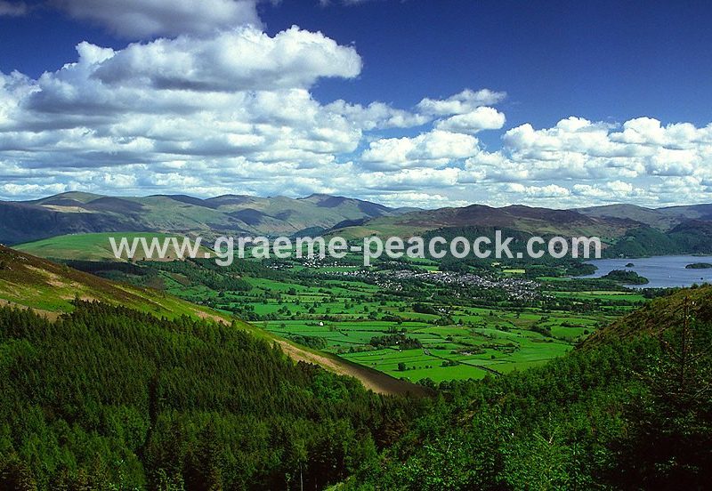 Derwentwater and Keswick viewed from Dodd, Keswick, Cumbria, LDNP