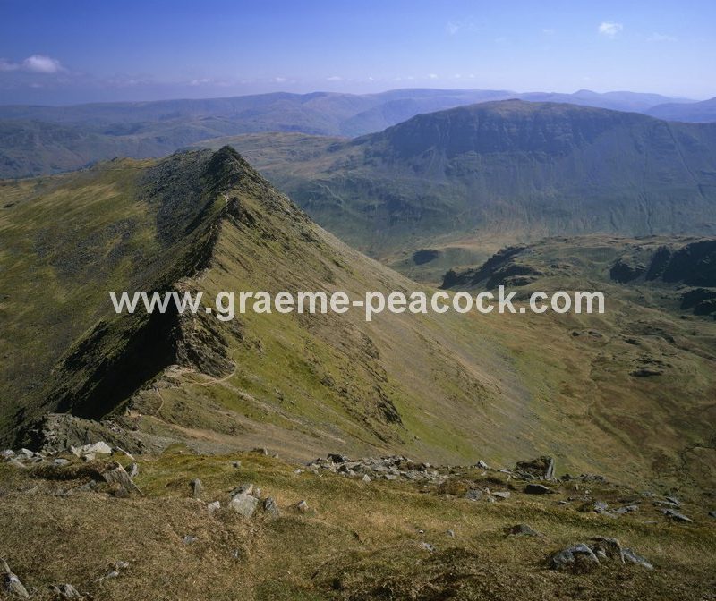 Swirral Edge from Helvellyn, near Glenridding, Lake District National Park, Cumbria