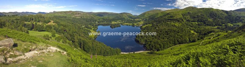 Grasmere from Loughrigg Fell near Ambleside,   Cumbria