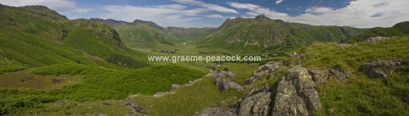 Langdale Pikes from Pike of Blisco near Chapel Stile,  Cumbria