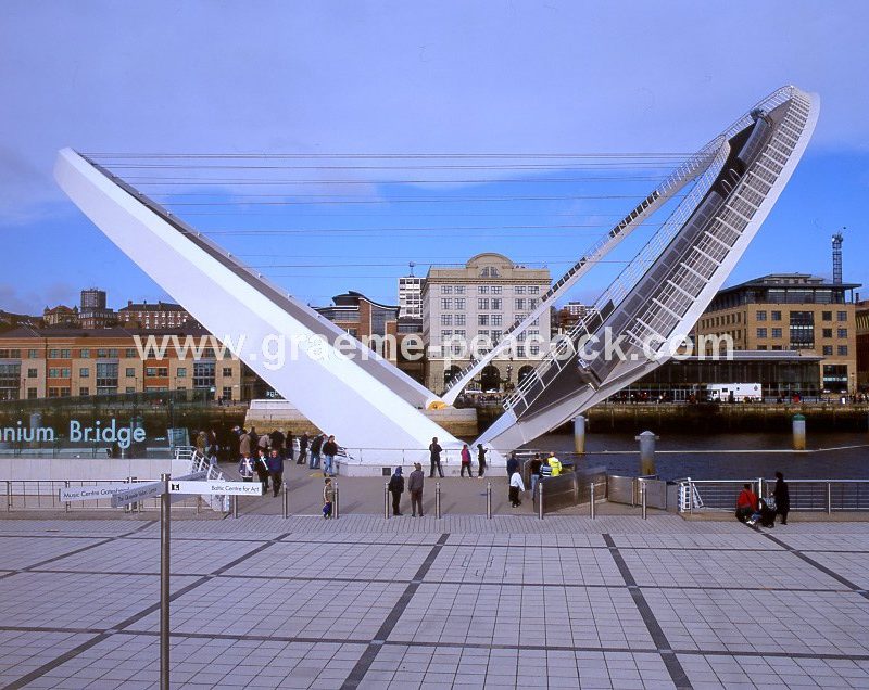 Gateshead Millennium Bridge in Open Position