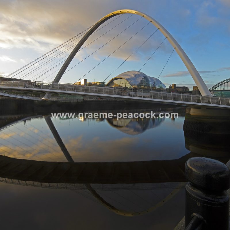 Gateshead Millennium Bridge at dawn, Gateshead, Tyne and Wear