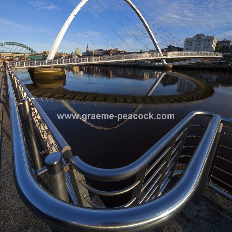 Gateshead Millennium Bridge at dawn, Gateshead, Tyne and Wear