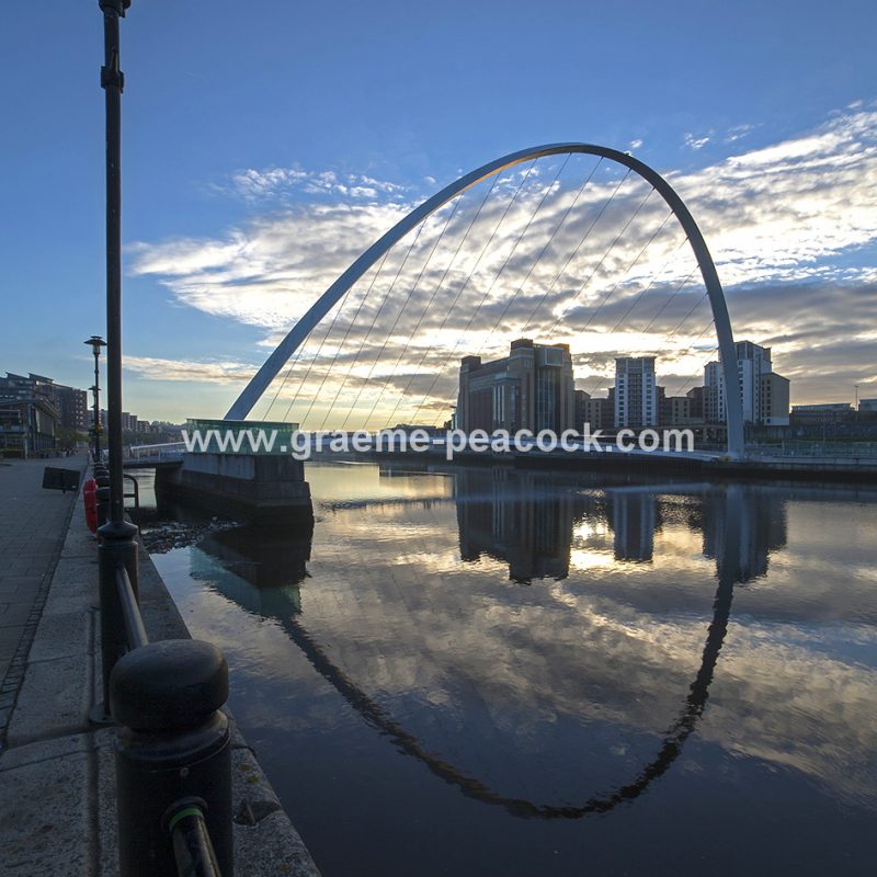 Gateshead Millennium Bridge at dawn, Gateshead, Tyne and Wear