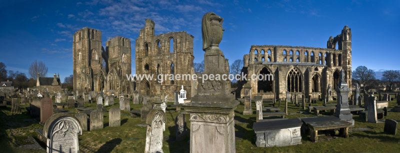 Panoramic view of Elgin Cathedral,  Elgin,  Moray