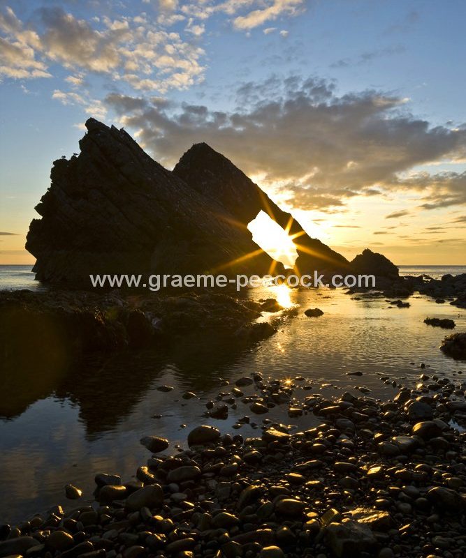 Bowfiddle at dawn, Portknockie, Moray, North east Scotland