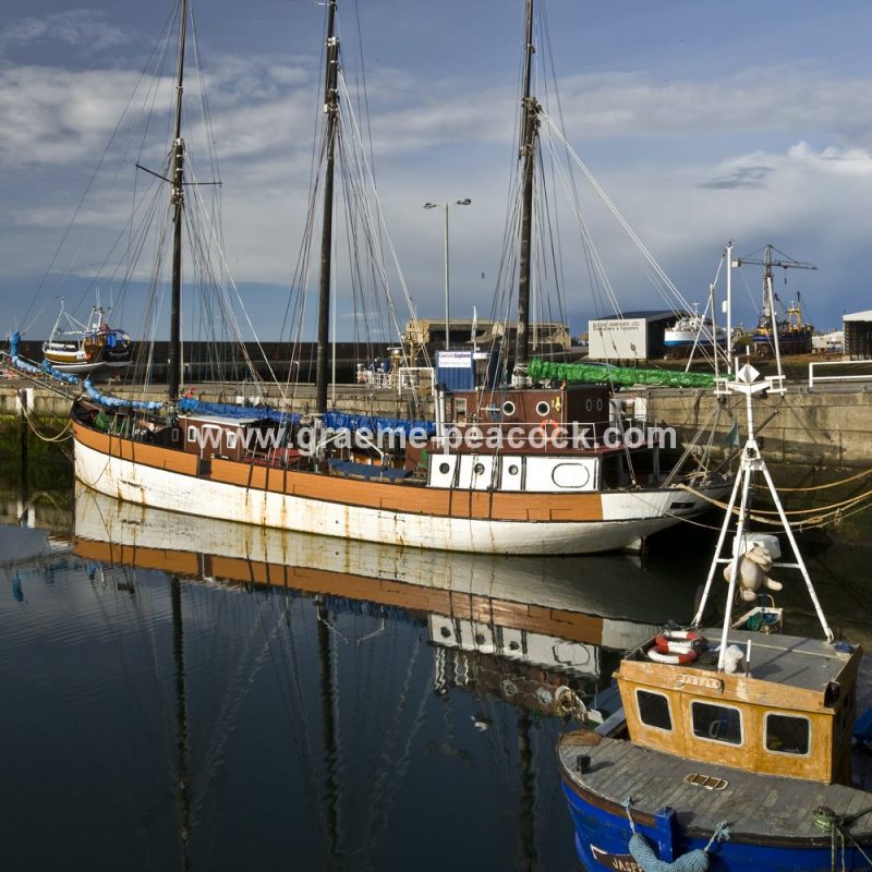 Boats at Buckie harbour,  Buckie,  Moray  North East Scotland