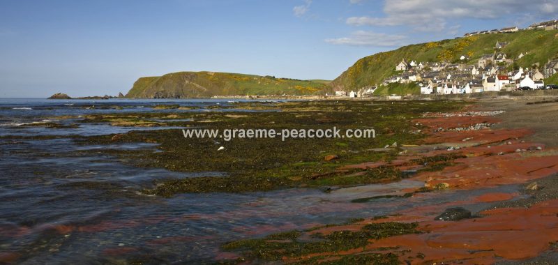 Panoramic of Gardenstown,  Aberdeenshire,  Scotland