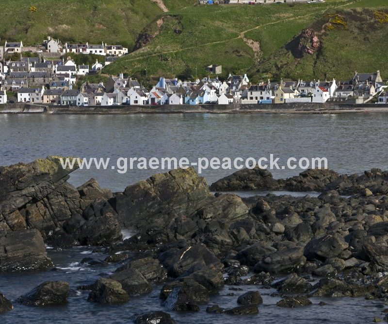 Harbour and village at Gardenstown,  Aberdeenshire,  Scotland