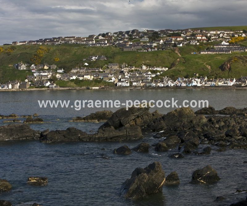 Harbour and village at Gardenstown,  Aberdeenshire,  Scotland