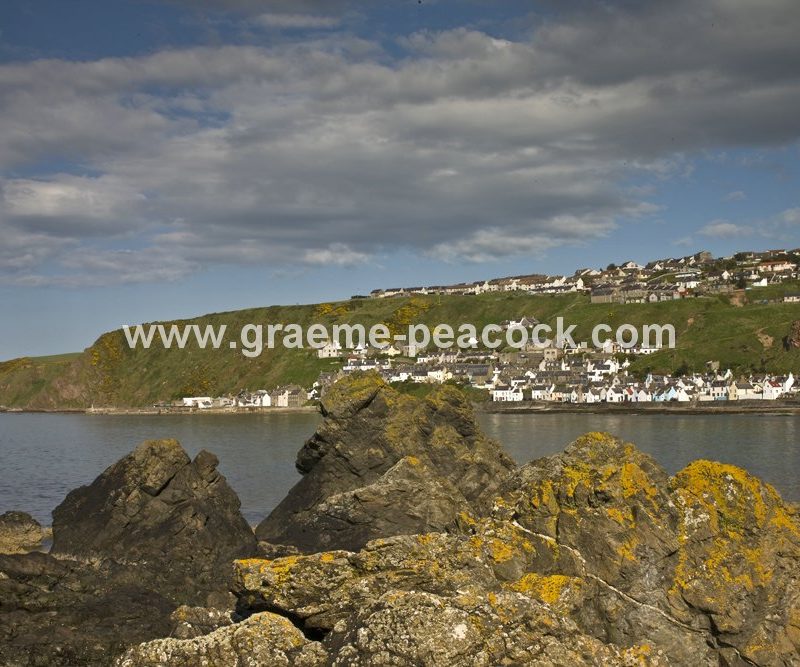 Harbour and village at Gardenstown,  Aberdeenshire,  Scotland