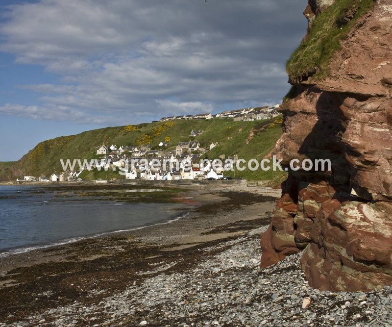 Harbour and village at Gardenstown,  Aberdeenshire,  Scotland