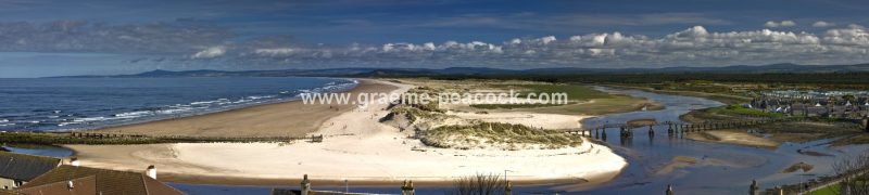 Panoramic view of Lossiemouth,  Moray,  Scotland