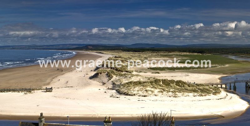 Panoramic view of Lossiemouth,  Moray,  Scotland