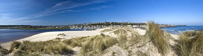 Panoramic view of Lossiemouth,  Moray,  Scotland