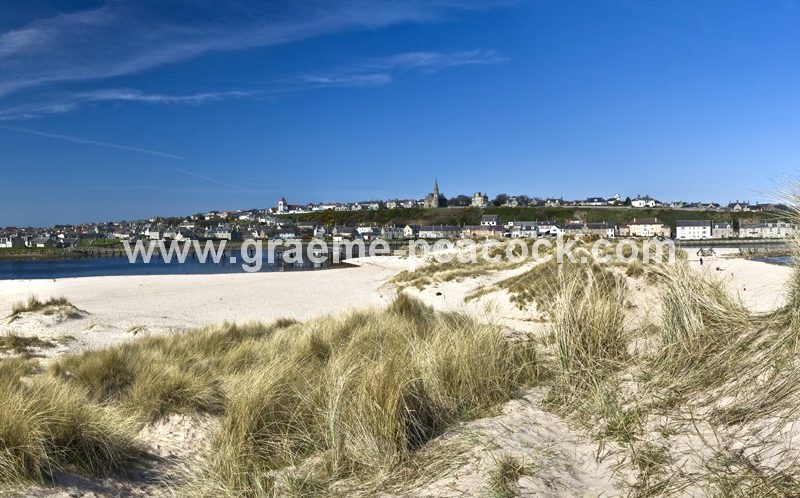 Panoramic view of Lossiemouth,  Moray,  Scotland