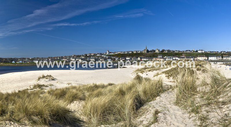 Panoramic view of Lossiemouth,  Moray,  Scotland