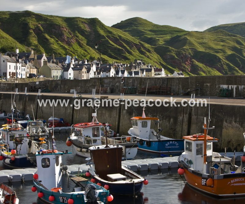 Gardenstown Harbour and Village near Banff, Aberdeenshire, North East Scotland