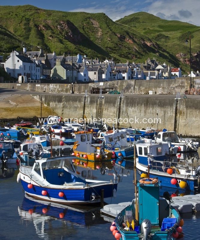 Gardenstown Harbour and Village near Banff, Aberdeenshire, North East Scotland
