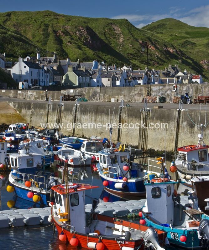 Gardenstown Harbour and Village near Banff, Aberdeenshire, North East Scotland