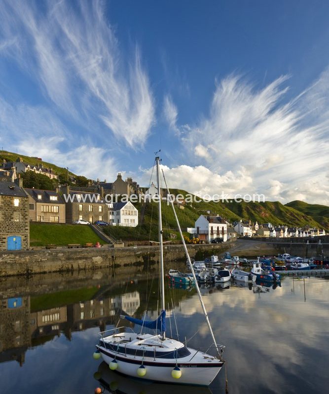 Gardenstown Harbour and Village near Banff, Aberdeenshire, North East Scotland