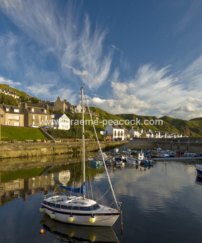 Gardenstown Harbour and Village near Banff, Aberdeenshire, North East Scotland