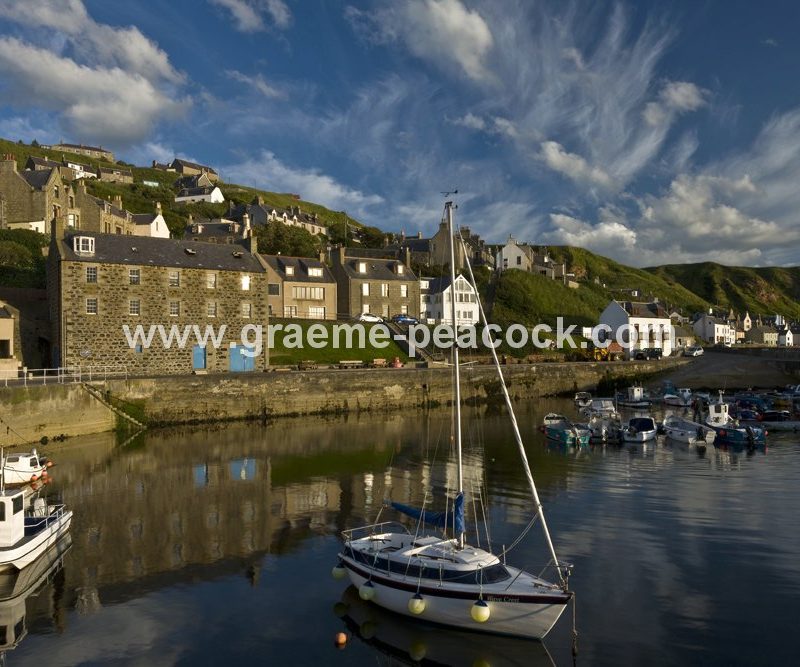 Gardenstown Harbour and Village near Banff, Aberdeenshire, North East Scotland