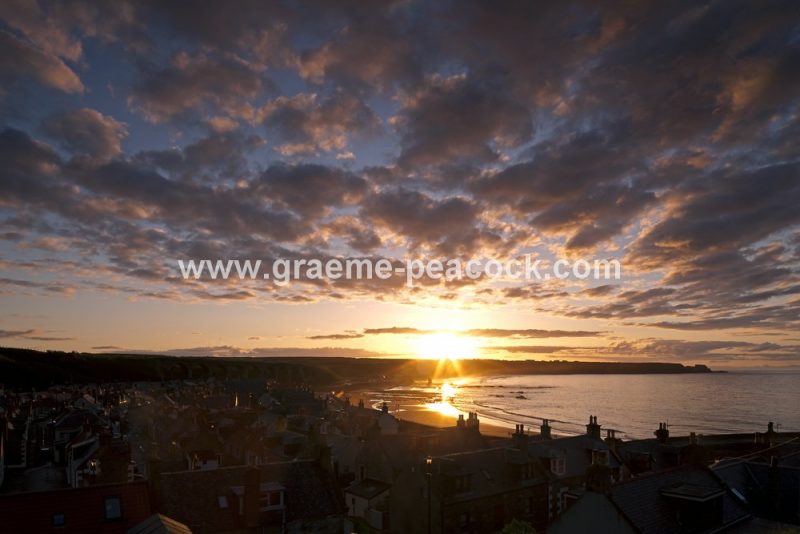 Sunset over Cullen Bay, Cullen, Moray