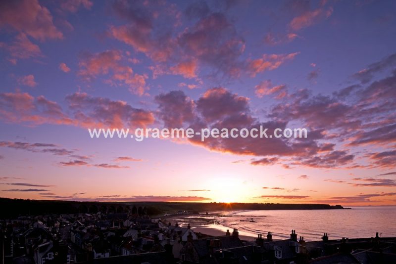 Sunset over Cullen Bay, Cullen, Moray