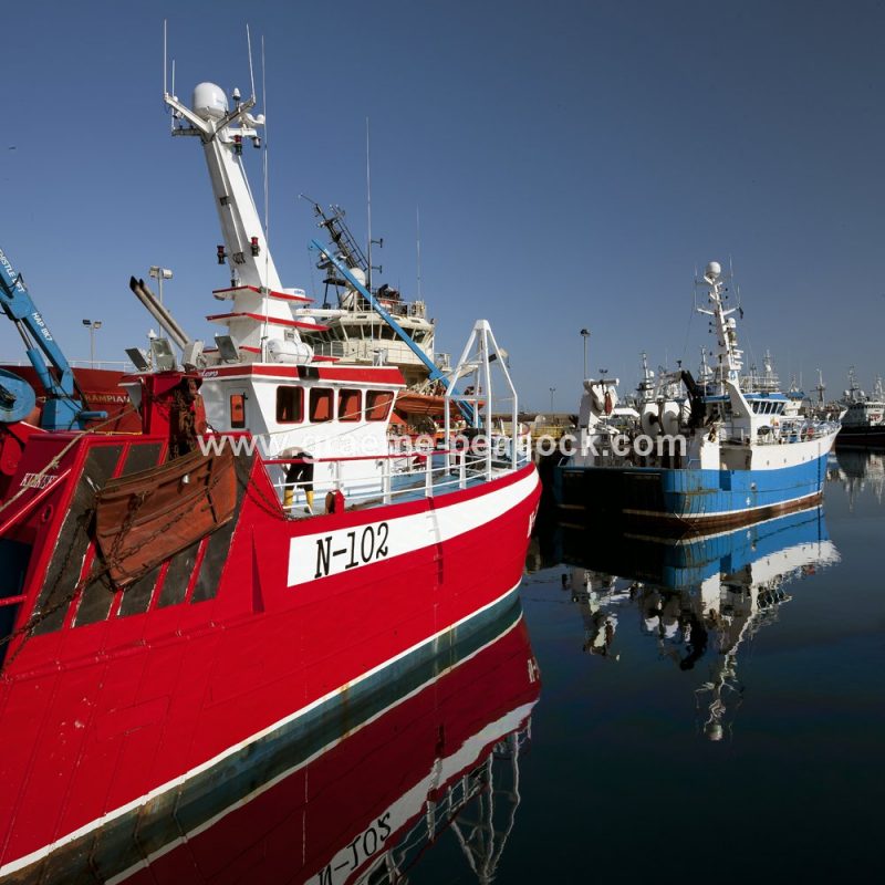 Fishing boats at Fraserburgh harbour, Fraserburgh, Aberdeenshire