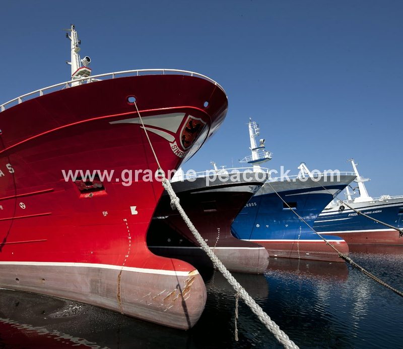 Fishing boats at Fraserburgh harbour, Fraserburgh, Aberdeenshire