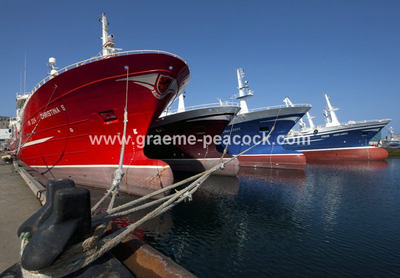 Fishing boats at Fraserburgh harbour, Fraserburgh, Aberdeenshire