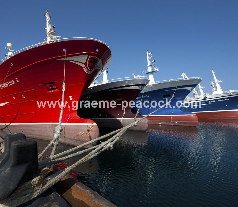 Fishing boats at Fraserburgh harbour, Fraserburgh, Aberdeenshire