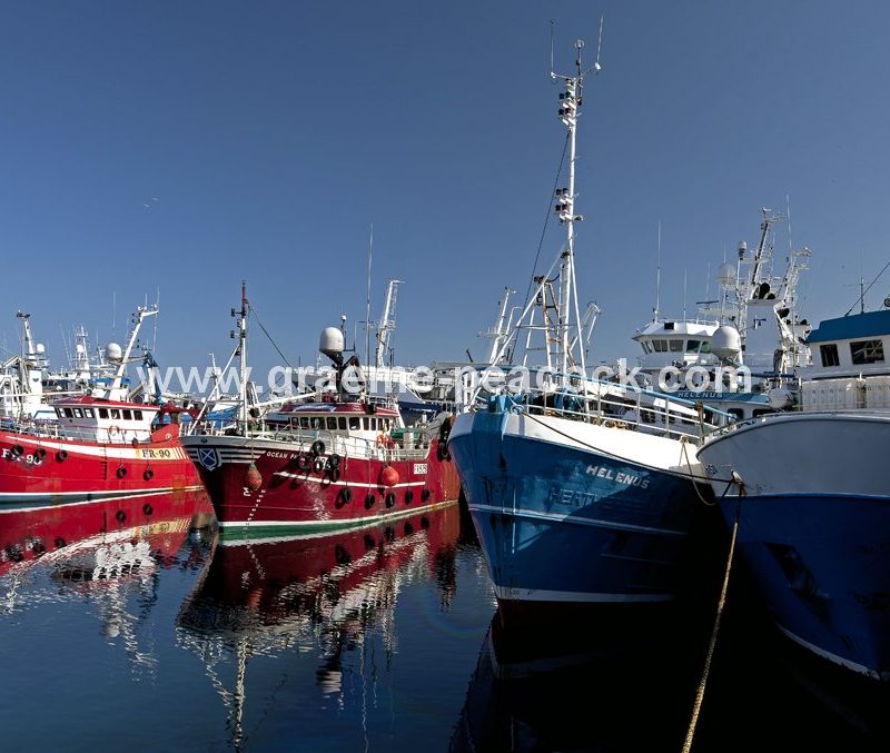 Fishing boats at Fraserburgh harbour, Fraserburgh, Aberdeenshire