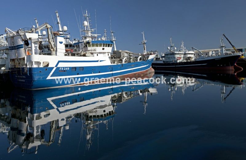 Fishing boats at Fraserburgh harbour, Fraserburgh, Aberdeenshire