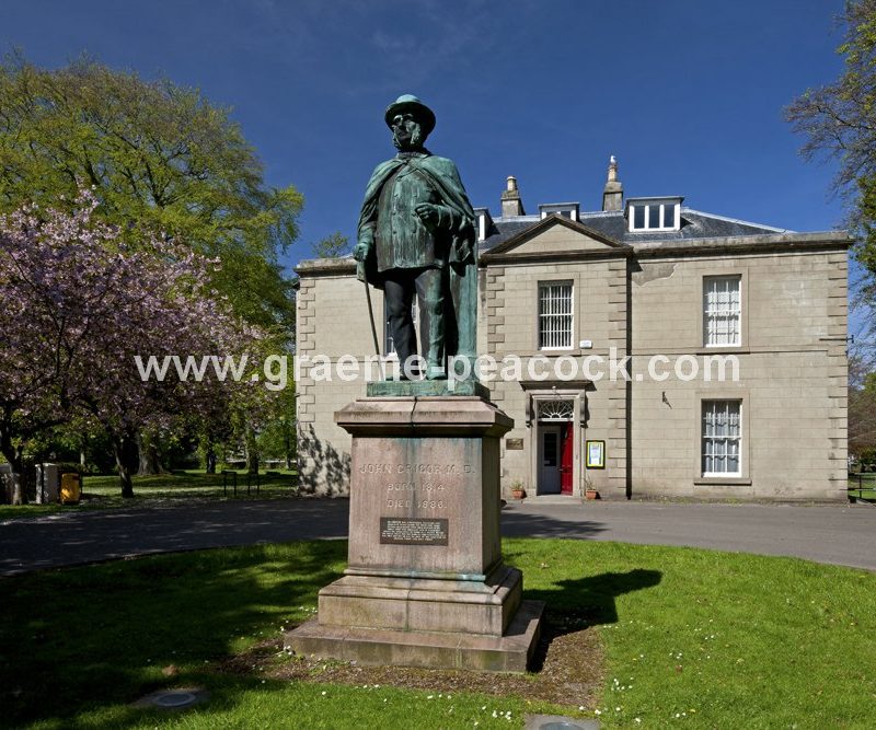 Statue To Dr J Grigor, Viewfield House, Nairn, Scottish Highlands
