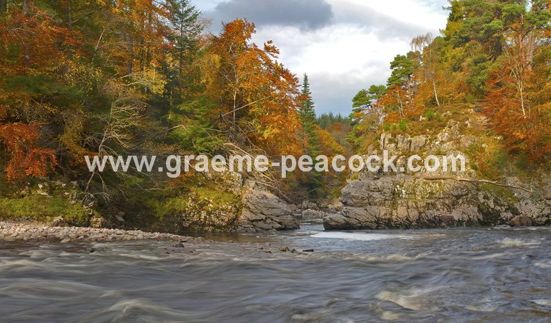 Randolph's Leap and River Findhorn near Forres, Moray, North East Scotland