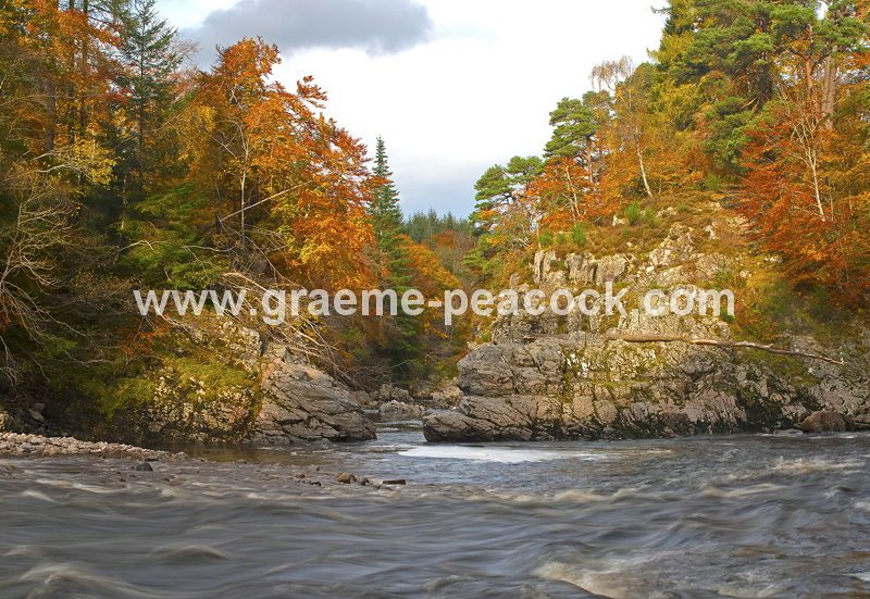Randolph's Leap and River Findhorn near Forres, Moray, North East Scotland