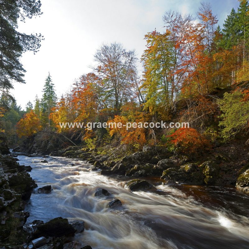 Randolph's Leap and River Findhorn near Forres, Moray, North East Scotland