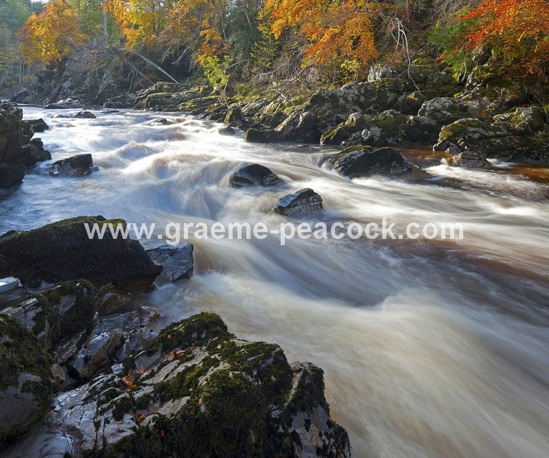 Randolph's Leap and River Findhorn near Forres, Moray, North East Scotland