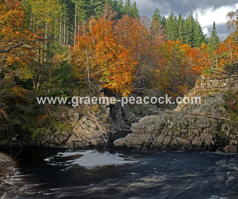 Randolph's Leap and River Findhorn near Forres, Moray, North East Scotland
