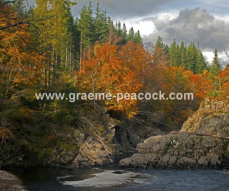 Randolph's Leap and River Findhorn near Forres, Moray, North East Scotland