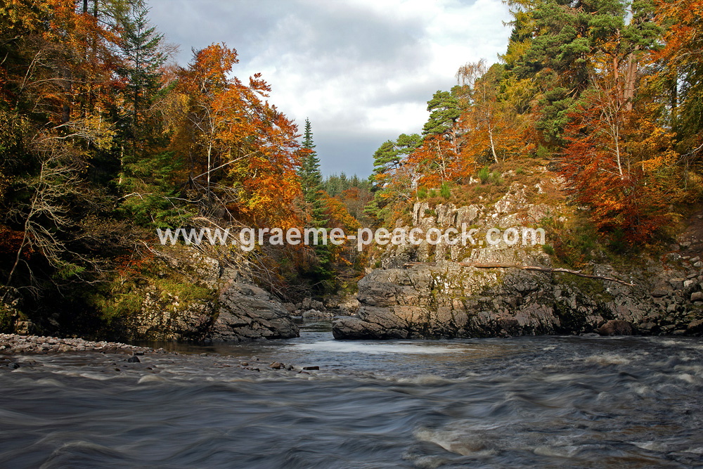 Randolph's Leap and River Findhorn near Forres, Moray, North East Scotland