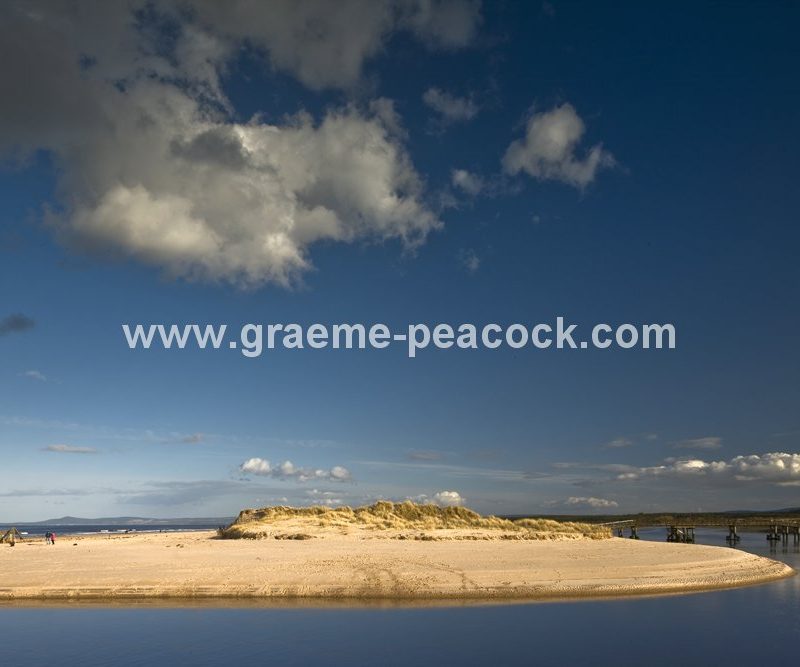 Lossiemouth East beach and bridge, Moray,  Scotland