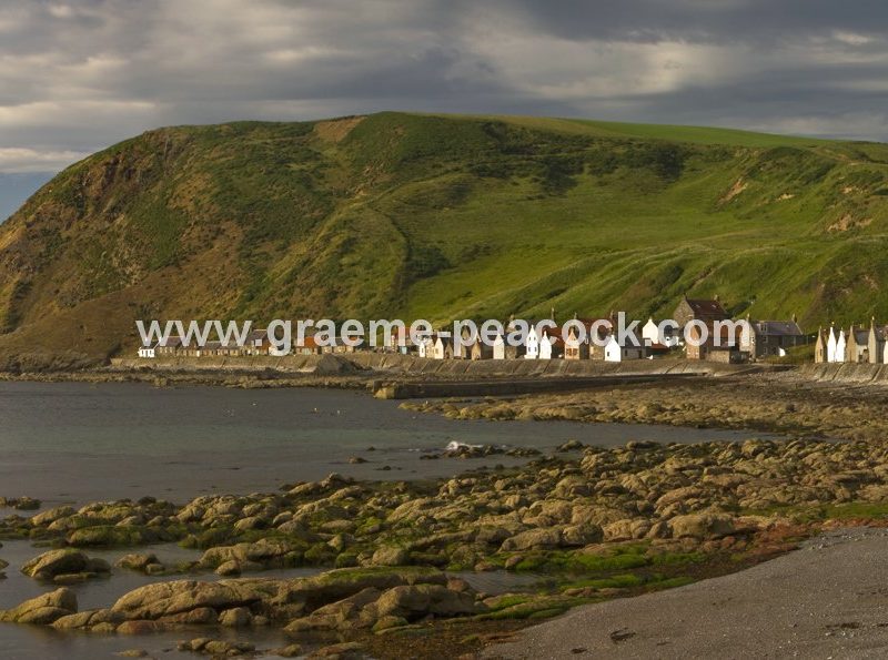 Panoramic view of Crovie, Crovie village, Aberdeenshire, North East Scotland