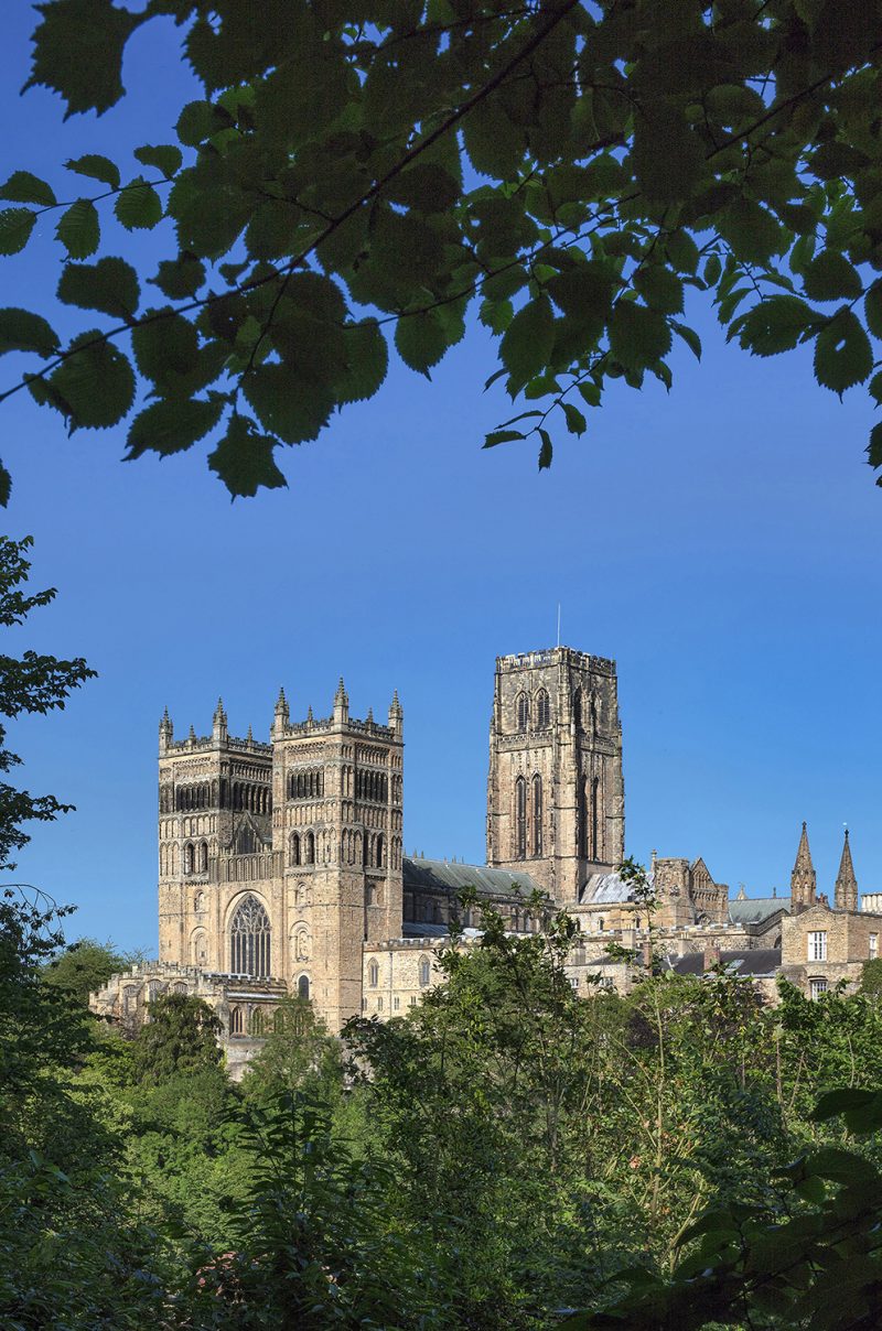 Sunset view of Durham Cathedral, Durham City, County Durham, England, United Kingdom