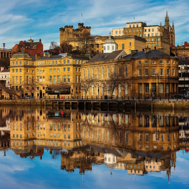 Newcastle quayside at dawn, Newcastle upon Tyne, Tyne & Wear, England, United Kingdom